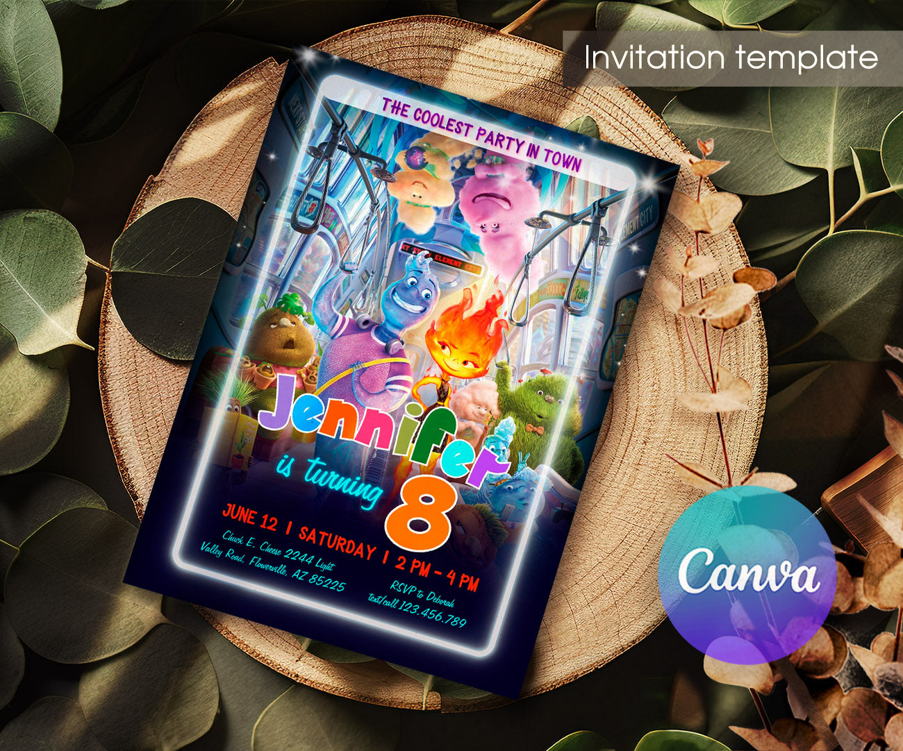 Elemental customizable invitation template | Share or Print | LN586