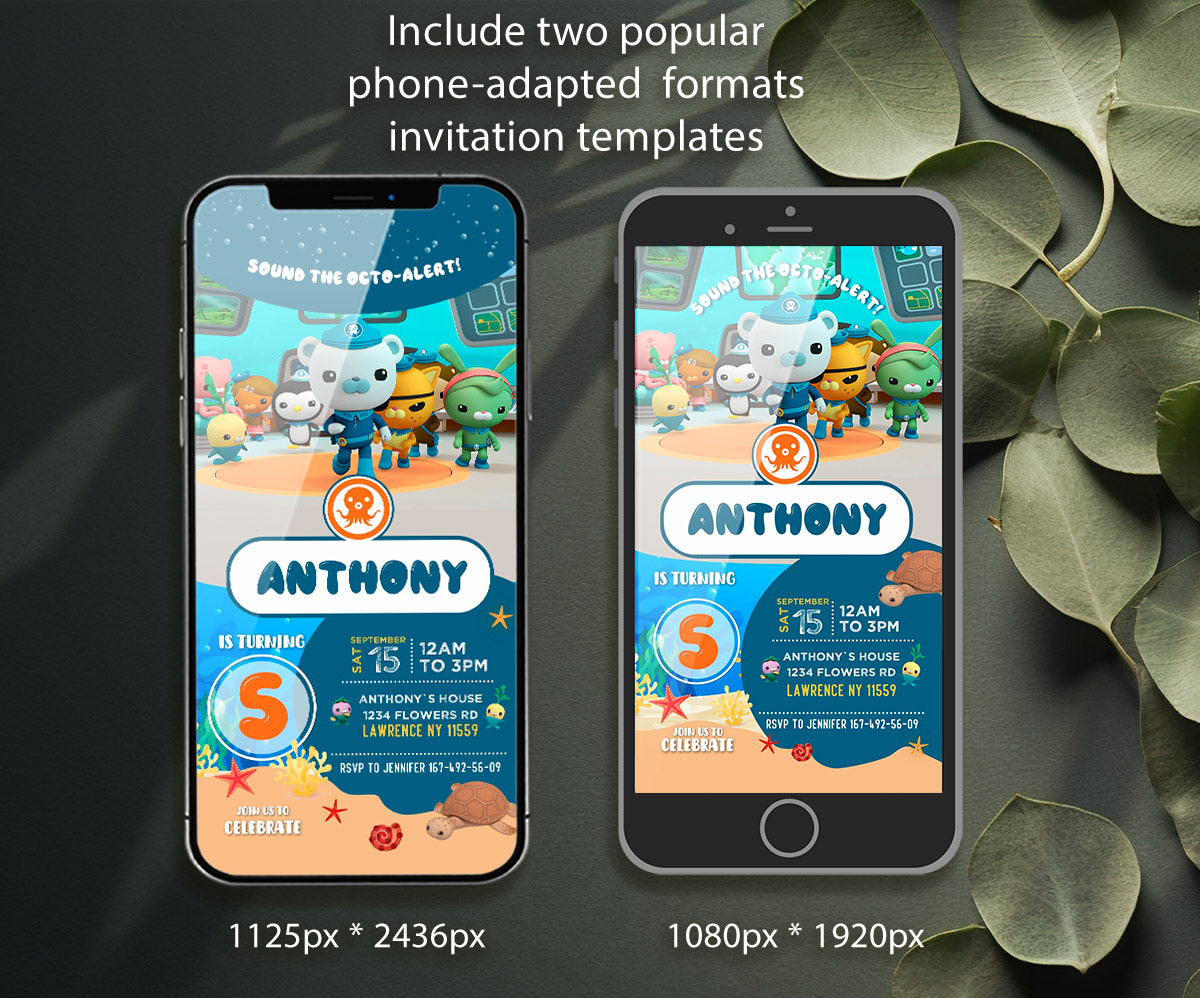 Octonauts customizable invitation template | Share or Print | EG333