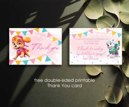 PAW Patrol customizable invitation template | Share or Print | WV997