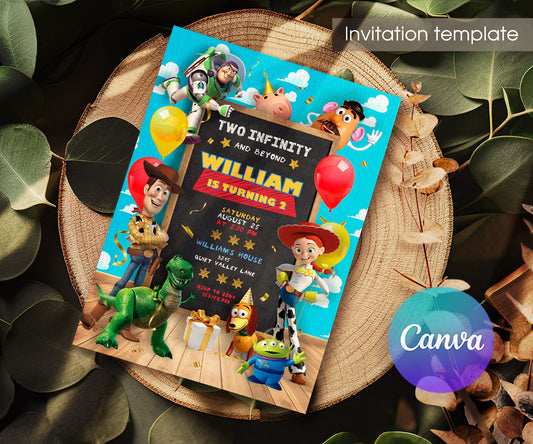 Toy Story Woody customizable invitation template | Share or Print | JJ193