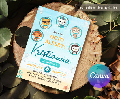 Octonauts customizable invitation template | Share or Print | GB337