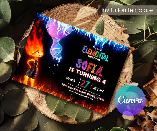Elemental customizable invitation template | Share or Print | BZ586