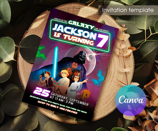 Star Wars Darth Vader customizable invitation template | Share or Print | boy | ED535