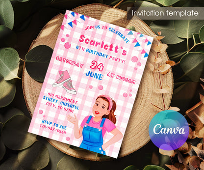 Ms. Rachel customizable invitation template | Share or Print | YZ286