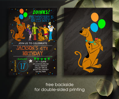 Scooby-Doo customizable invitation template | Share or Print | XK310
