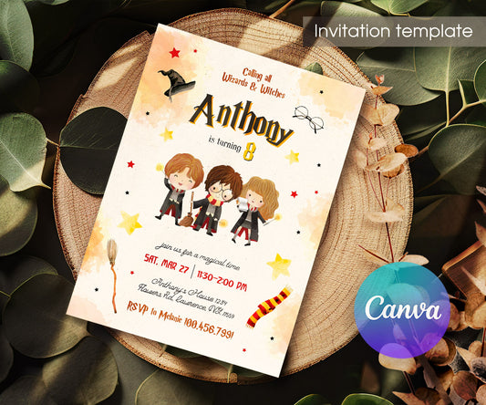 Harry Potter customizable invitation template | Share or Print | BQ754