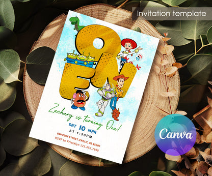 Toy Story Woody customizable invitation template | Share or Print | OX717