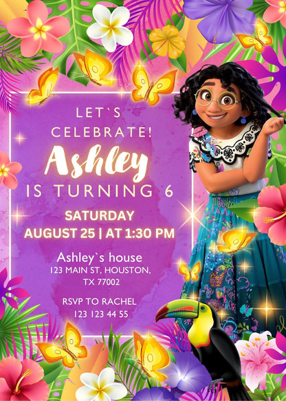 Encanto Mirabel customizable invitation template | Share or Print | girl | JR566
