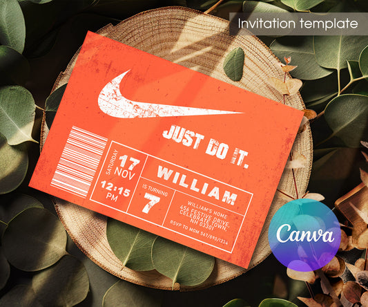 Sneaker Ball Air Jordan Nike customizable invitation template | Share or Print | NI725