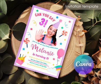 Ms. Rachel customizable invitation template | Share or Print | IZ013