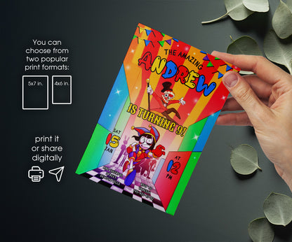 The Amazing Digital Circus customizable invitation template | Share or Print | MQ553