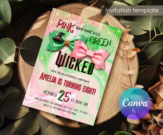 Wicked Musical Movie customizable invitation template | Share or Print | AA850