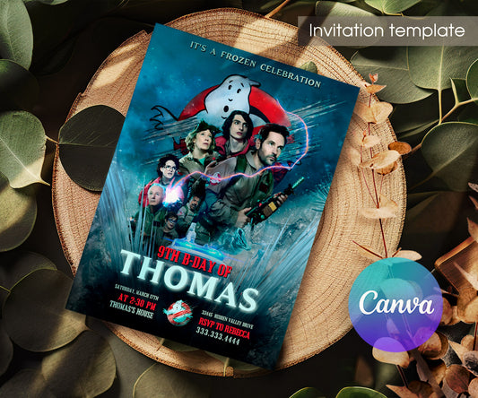 Ghostbusters customizable invitation template | Share or Print | GU253