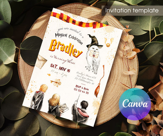 Harry Potter customizable invitation template | Share or Print | DR896
