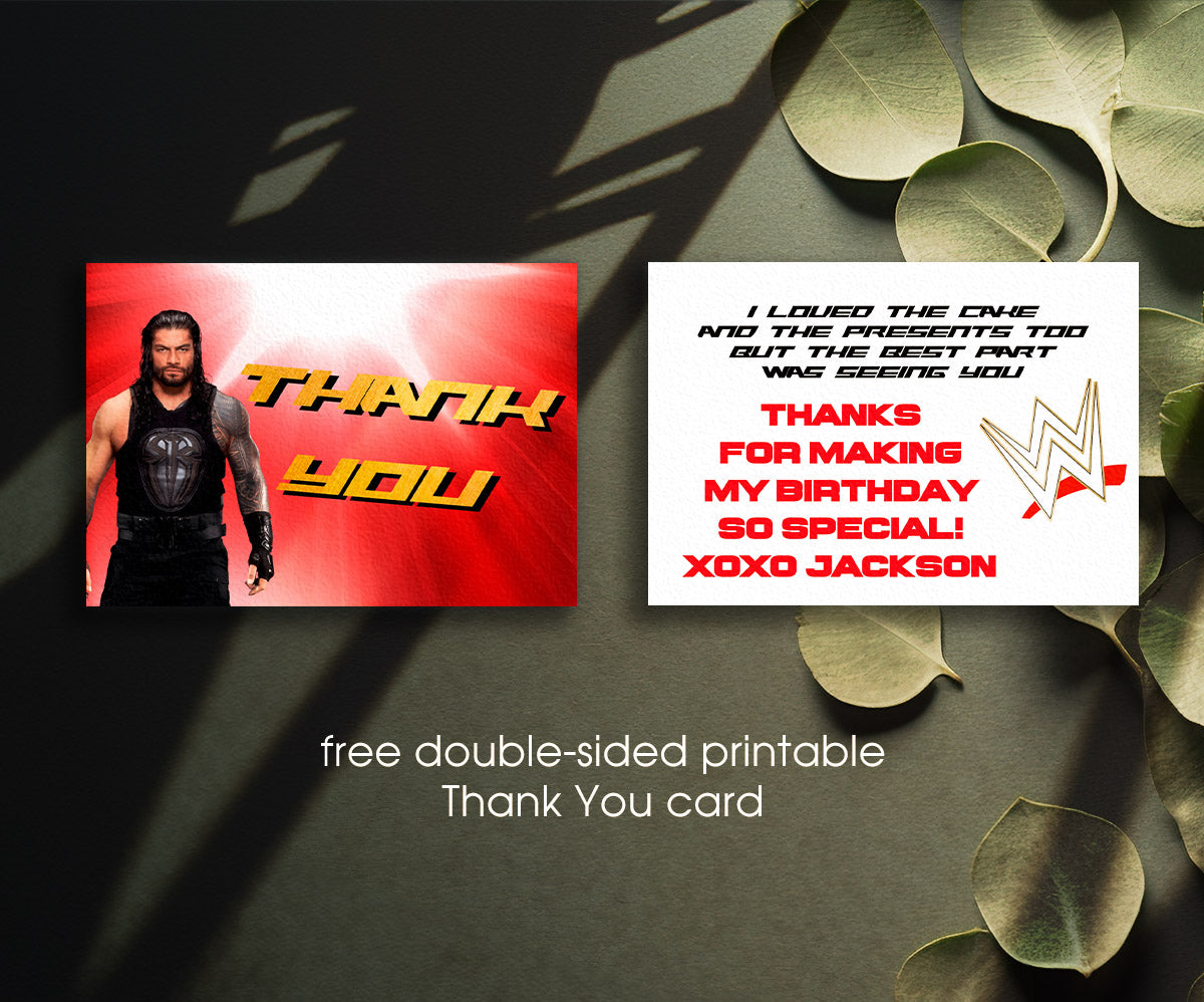 Wrestling WWE WrestleMania customizable invitation template | Share or Print | boy | BL844