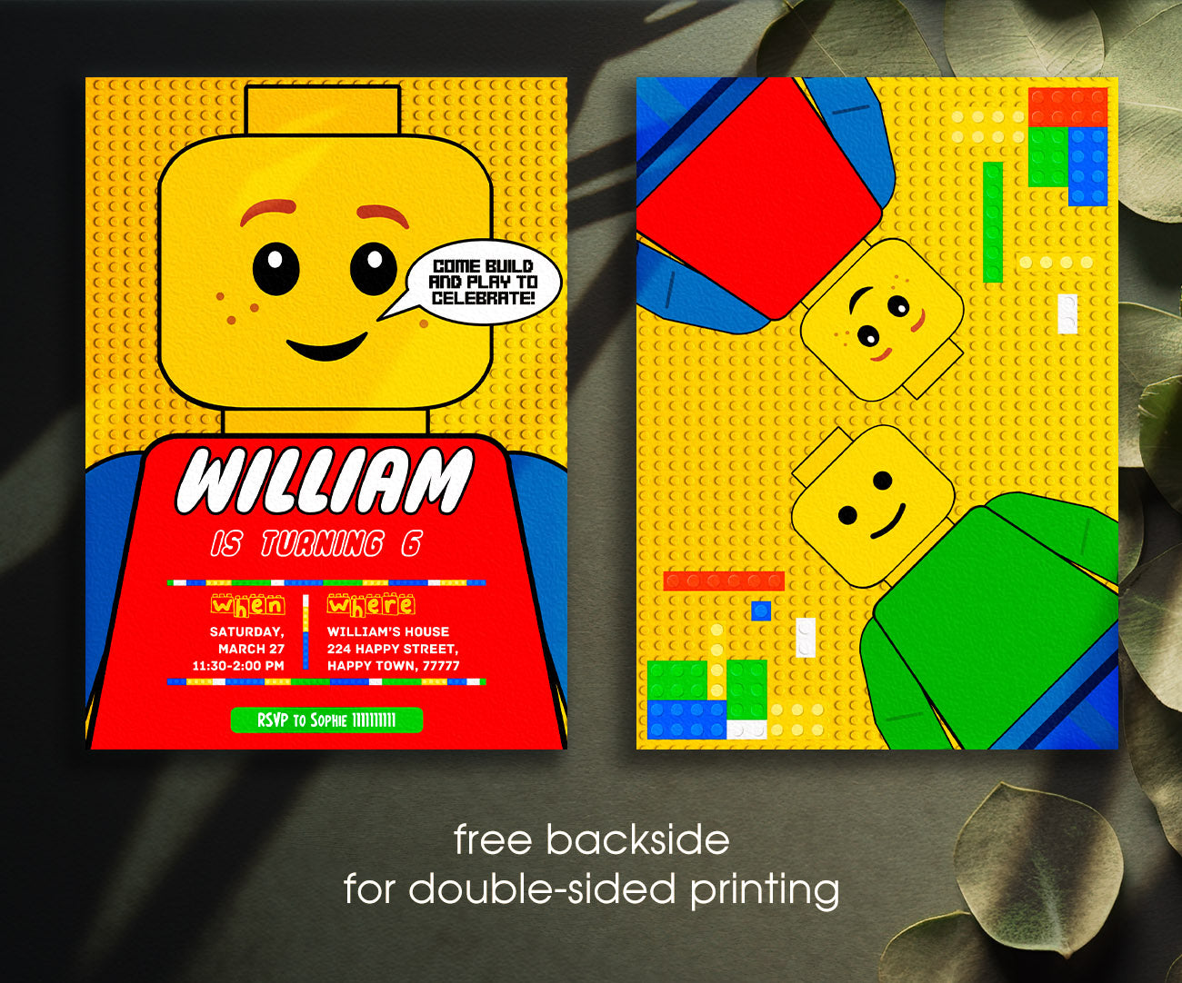 Lego customizable invitation template | Share or Print | QQ280