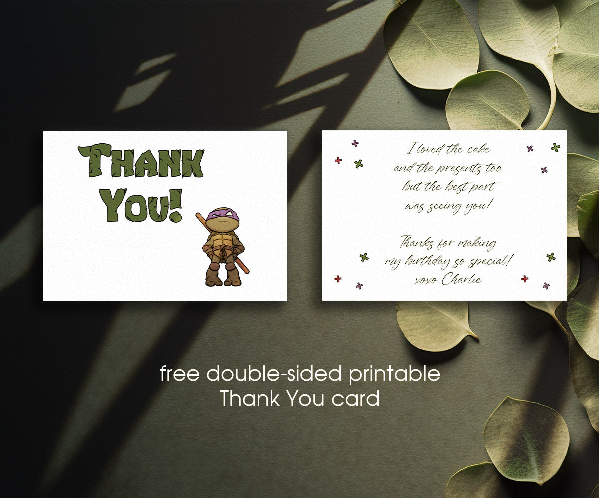 Teenage Mutant Ninja Turtles customizable invitation template | Share or Print | boy | UC269