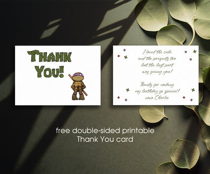 Teenage Mutant Ninja Turtles customizable invitation template | Share or Print | boy | UC269