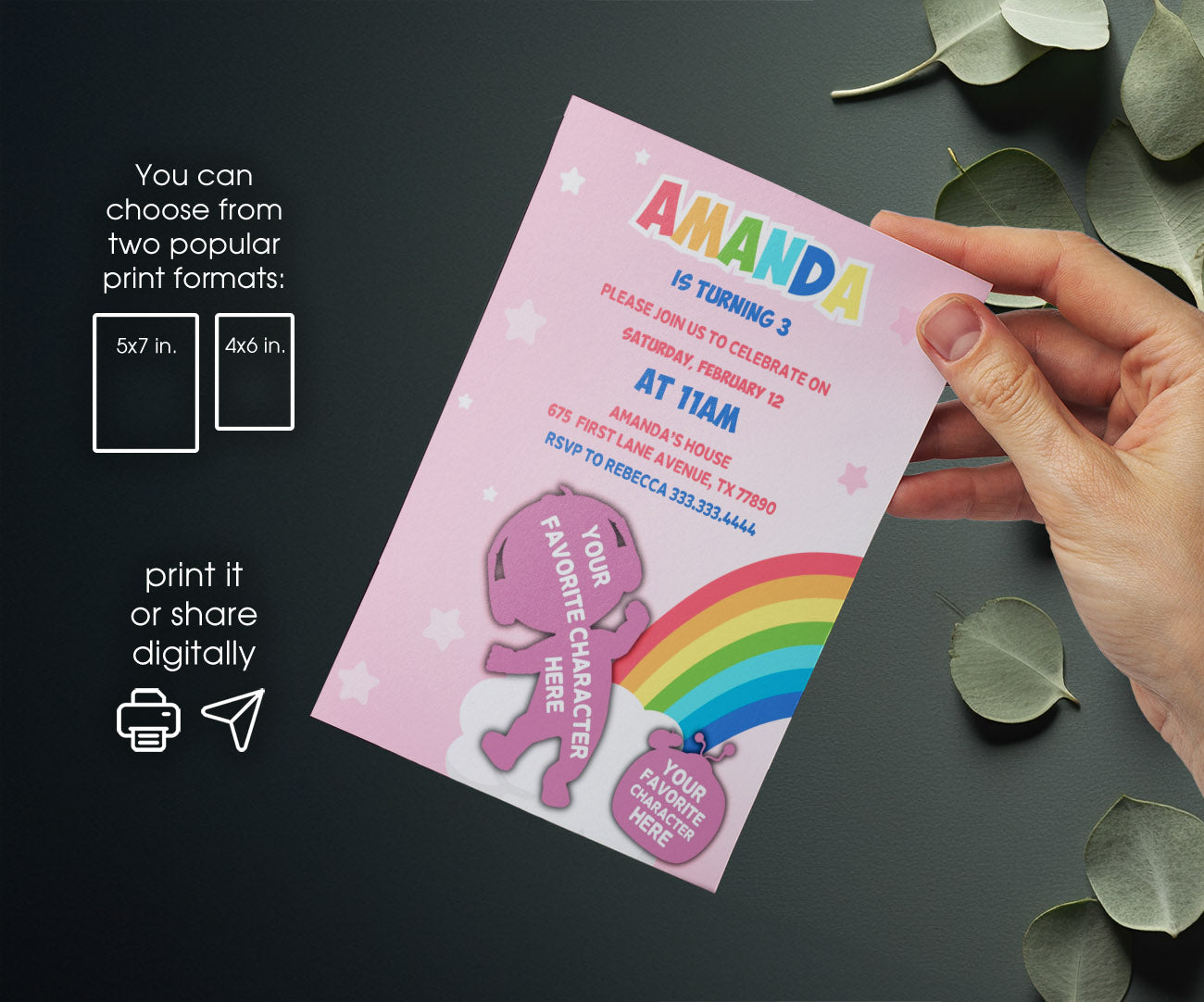 Cocomelon customizable invitation template | Share or Print | XR651