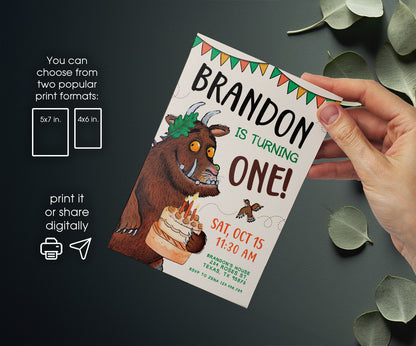 Gruffalo customizable invitation template | Share or Print | ZM451