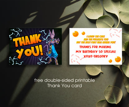 Dragon Ball Z Anime customizable invitation template | Share or Print | boy | LS891