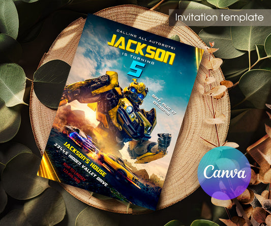 Transformers Rescue Bots customizable invitation template | Share or Print | boy | BD260