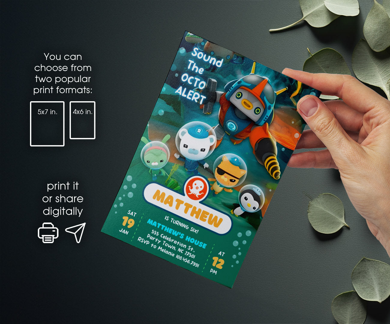 Octonauts customizable invitation template | Share or Print | OB101