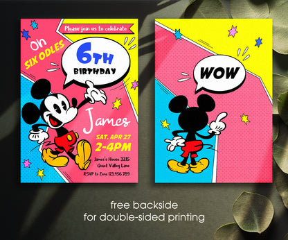 Mickey Mouse and Friends customizable invitation template | Share or Print | SC866