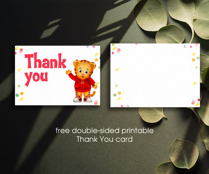 Daniel Tiger's Neighborhood customizable invitation template | Share or Print | LF128