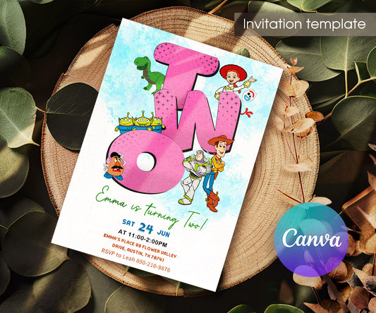 Toy Story Woody customizable invitation template | Share or Print | CU308