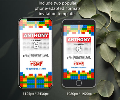 Lego customizable invitation template | Share or Print | CQ153