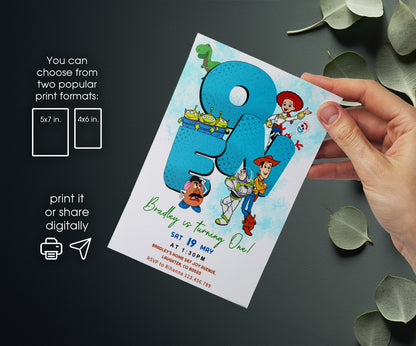 Toy Story Woody customizable invitation template | Share or Print | PJ277
