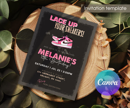 Sneaker Ball Air Jordan Nike customizable invitation template | Share or Print | VS834
