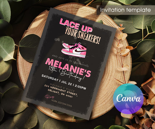 Sneaker Ball Air Jordan Nike customizable invitation template | Share or Print | VS834