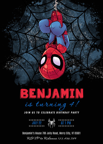 Spidey and His Amazing Friends customizable invitation template | Share or Print | boy | WI438