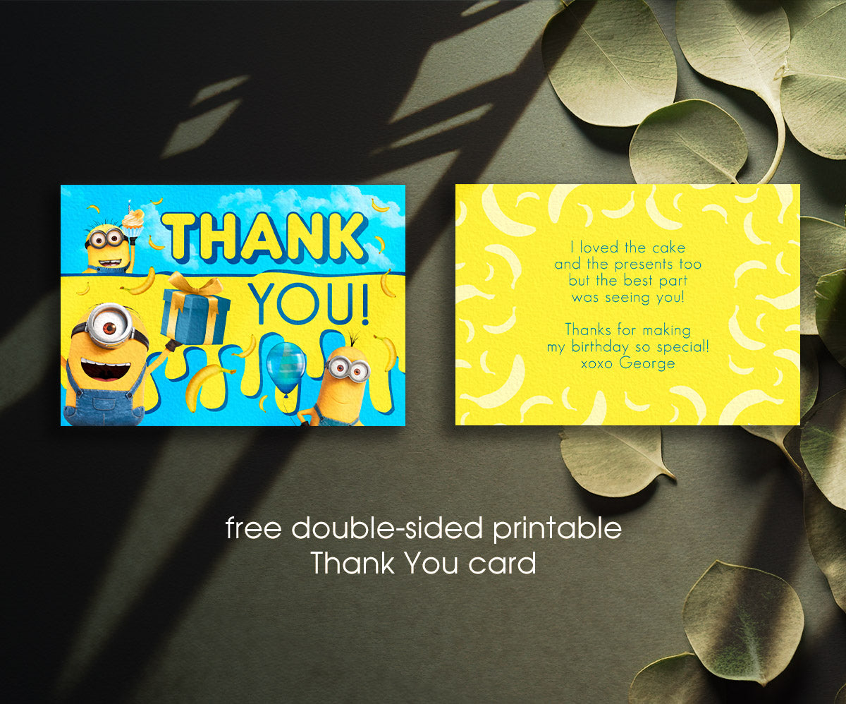 Minions Despicable Me customizable invitation template | Share or Print | AW111