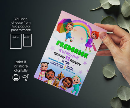 Cocomelon customizable invitation template | Share or Print | CJ248