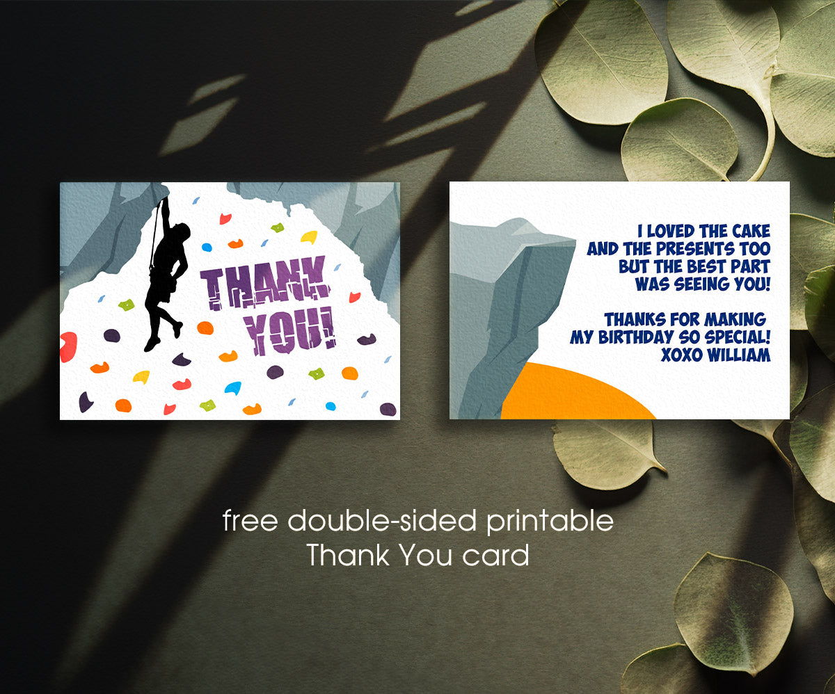 Rock Climbing customizable invitation template | Share or Print | LM693