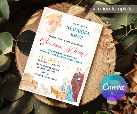 A Night In Bethlehem customizable invitation template | Share or Print | VP524
