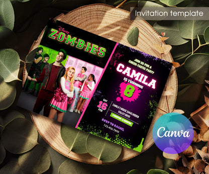 Zombies 3 Halloween customizable invitation template | Share or Print | JV269