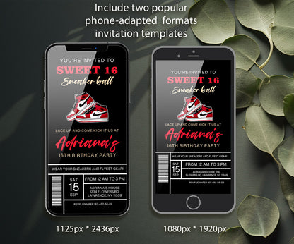 Sneaker Ball Air Jordan Nike customizable invitation template | Share or Print | TX641