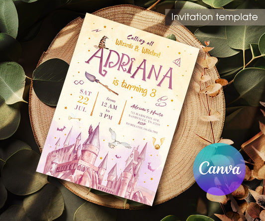 Harry Potter customizable invitation template | Share or Print | EE156