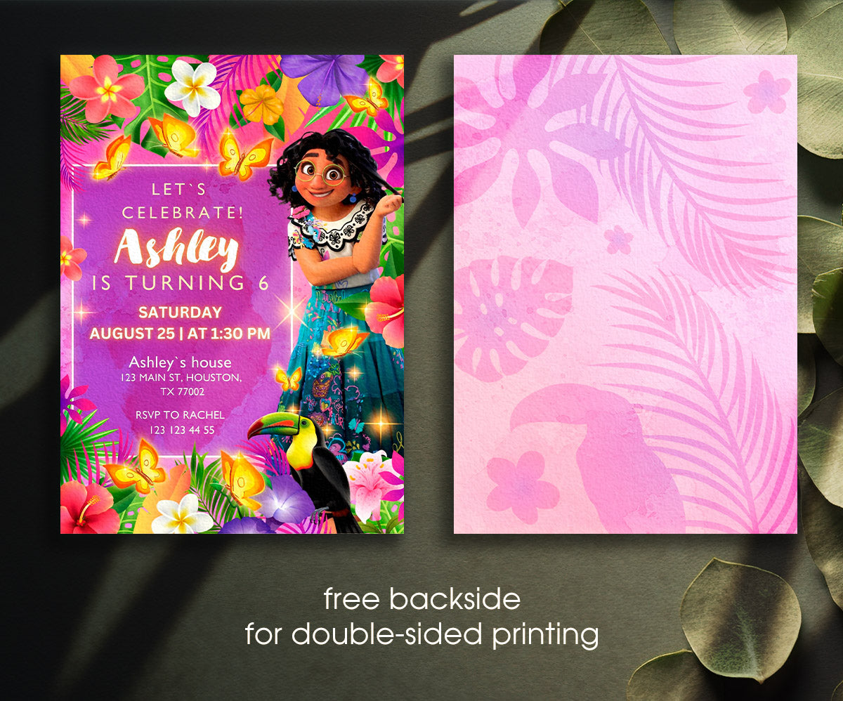 Encanto Mirabel customizable invitation template | Share or Print | girl | JR566