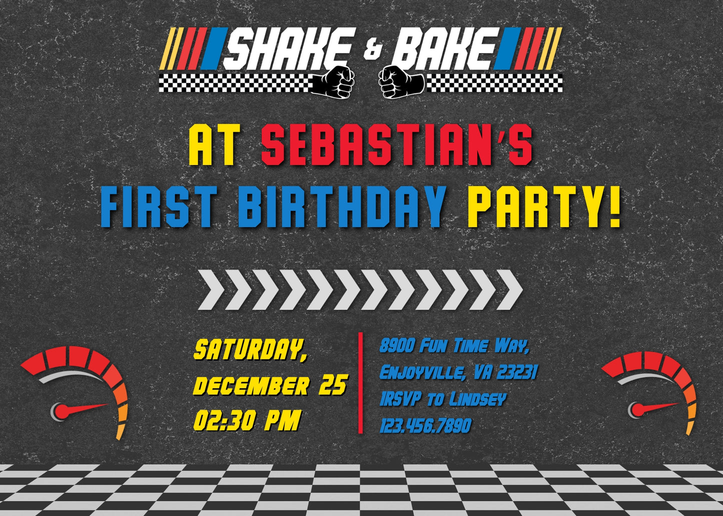 Nascar Racing Ricky Bobby customizable invitation template | Share or Print | boy | KA216
