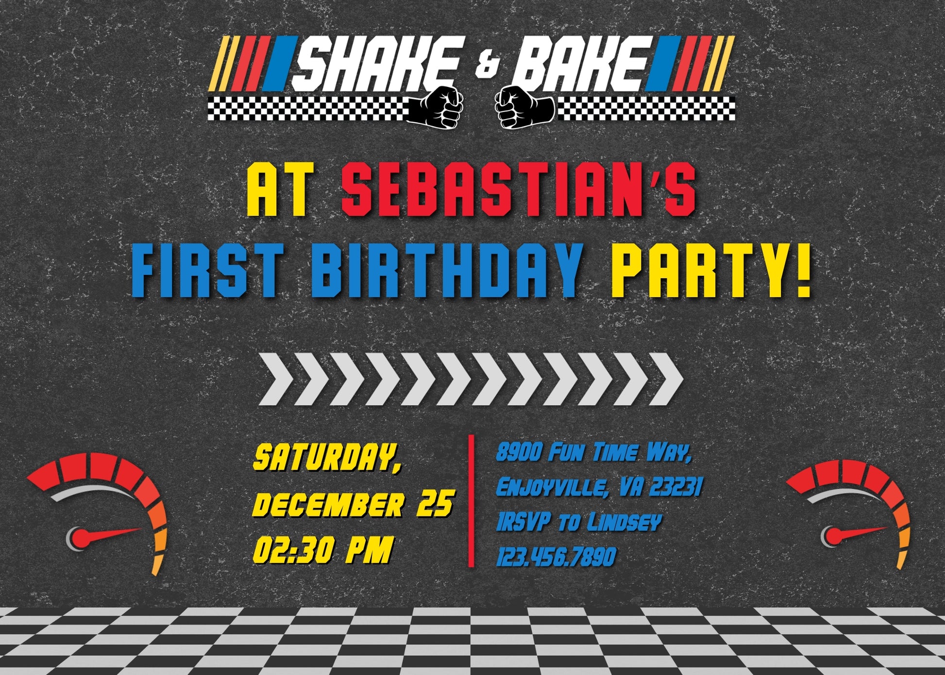 Nascar Racing Ricky Bobby customizable invitation template | Share or Print | boy | KA216