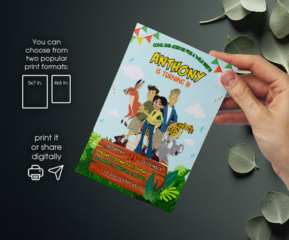 Wild Kratts Creature Hero customizable invitation template | Share or Print | VF687