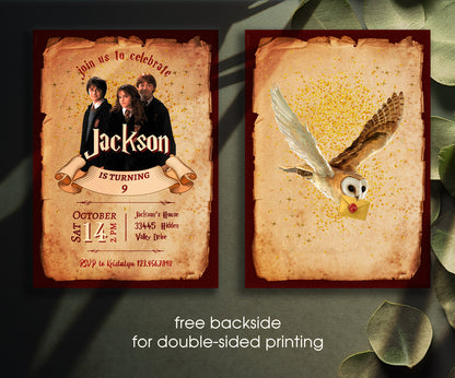 Harry Potter customizable invitation template | Share or Print | VO707
