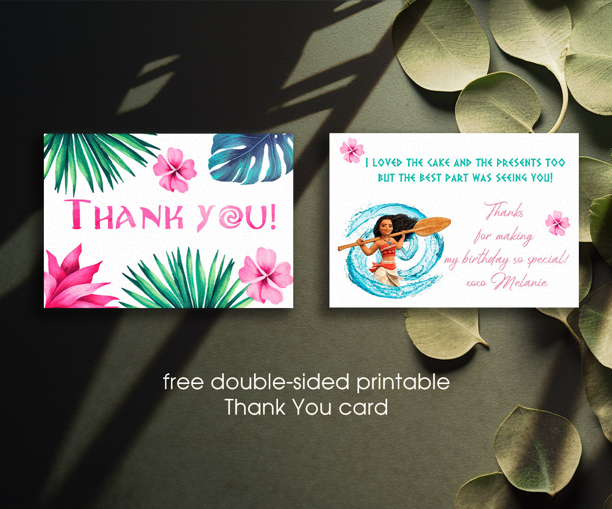 Moana Princess customizable invitation template | Share or Print | girl | WT661