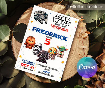 Star Wars Darth Vader Lego Minifigures customizable invitation template | Share or Print | JT410