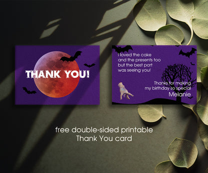 Wednesday Addams customizable invitation template | Share or Print | girl | MT249